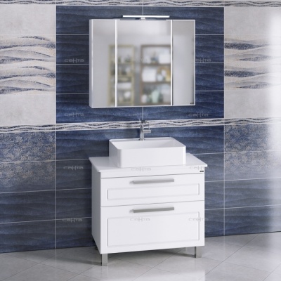 Тумба с раковиной СанТа Нептун 90 230008н Белая