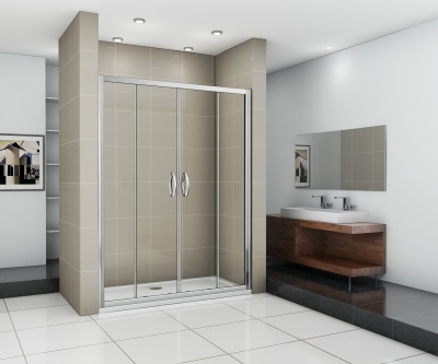 Душевая дверь в нишу Good Door Infinity WTW-TD-170 170 профиль Хром стекло прозрачное