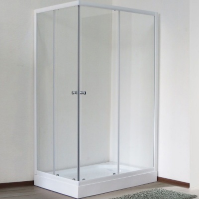 Душевой уголок Royal Bath HPD 100х90 RB 9100 HPD-T без поддона профиль Белый стекло прозрачное