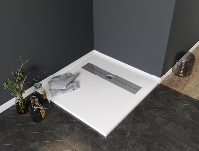 Душевой поддон из искусственного камня Aquanet Delight 90x90 255441 с антискользящим покрытием