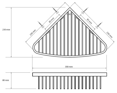 Полка корзина Bemeta Cytro 146208332 угловая Хром