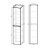 Шкаф пенал Vincea Norma 35 VSC-2NF170BT подвесной Beton