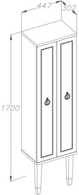 Шкаф пенал Opadiris Порто 45 Z0000014871 Белый/Золото