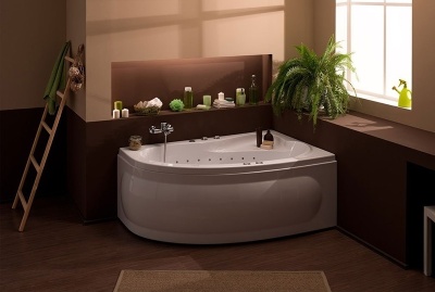 Акриловая ванна Aquanet Luna 155x100 R 00203999+242136+204668 с гидромассажем