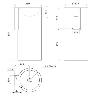 Напольный умывальник REDO-T Напольный умывальник REDO-T