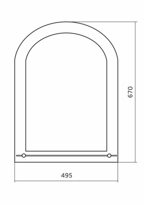 Зеркало Mixline Престиж Соло 50 524999 с полкой с декоративной тонировкой