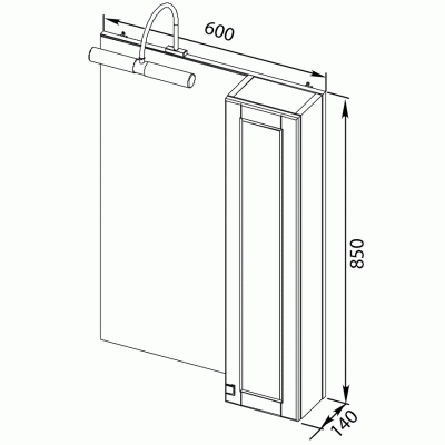 Комплект мебели для ванной Aquanet Честер 60 183143 Белый Серебро