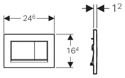 Клавиша смыва Geberit Sigma 30 115.883.KH.1 Хром
