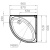 Душевая кабина Domani-Spa Simple High 90x90 DS01ES99WCl00 профиль Белый задние стенки Белые