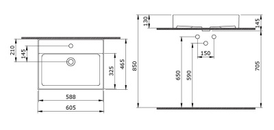 Раковина Bocchi Milano 60 1376 Белая глянцевая
