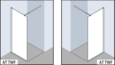 Душевая стенка Kermi Atea AT TWF 09020VAK TWF