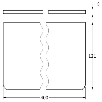Стеклянная полка Artwelle Universell ASP 006 Белая матовая