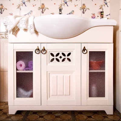 Тумба под раковину Бриклаер Кантри 105 Бежевый дуб прованс