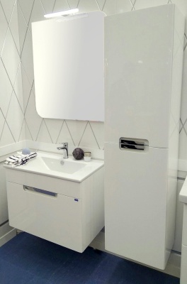 Шкаф пенал Opadiris Гранда 40 R Z0000010918 подвесной Белый глянцевый