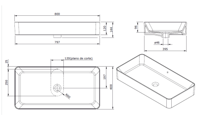 Раковина Sanindusa Sanlife 80 136749004 Белая
