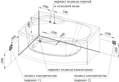 Акриловая ванна Radomir Vannesa Монти 150х105 R 2-01-0-2-1-213 Белая без гидромассажа