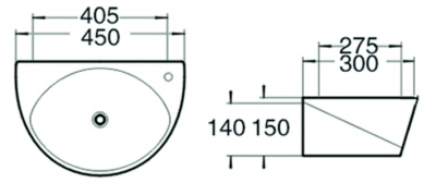 Раковина SantiLine 41 SL-2016 Белая