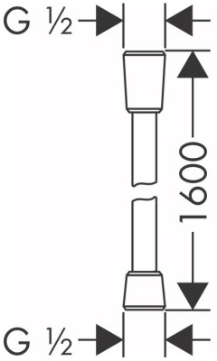 Душевой шланг Hansgrohe 28276670 Черный матовый