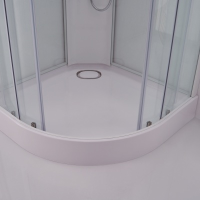 Душевая кабина SSWW W0914 90x90 профиль Белый матовый задние стенки прозрачные