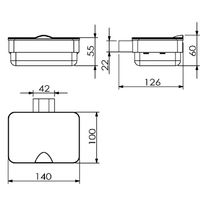 Мыльница Langberger Lugano 24073A с крышкой Хром