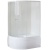 Душевой уголок Royal Bath BK 120х80 RB8120BK-T-R с поддоном профиль Белый стекло прозрачное