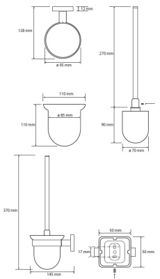 Ершик для унитаза Bemeta Tasi 154113012 Хром
