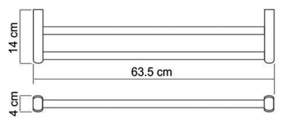 Держатель для полотенец WasserKRAFT Berkel 65 K-6840 Хром
