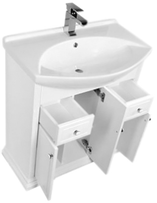 Тумба под раковину Aquanet Лагуна 75 175299 Белая