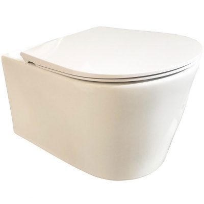 Унитаз Sanitana Glam S10200882100000+S80200281600000 подвесной с сиденьем Микролифт