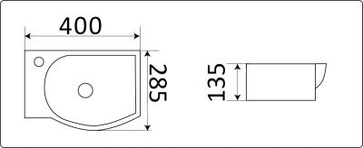 Раковина CeramaLux 40 78404R Белая