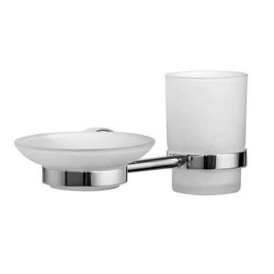 Стакан для зубных щеток с мыльницей Iddis Calipso CALMBG0i57 Белый Хром Стакан для зубных щеток с мыльницей Iddis Calipso CALMBG0i57 Белый Хром
