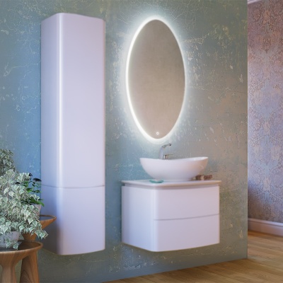 Тумба под раковину Raval Moon 60 подвесная Белая