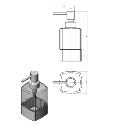 Дозатор для жидкого мыла Langberger 11323A Хром