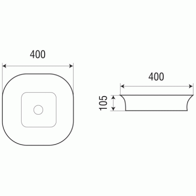 Раковина-чаша WeltWasser Elbach 2245 40 10000003833 Белый глянец