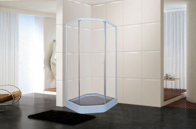 Душевой уголок Parly ZEP91 90х197 профиль Белый стекло прозрачное