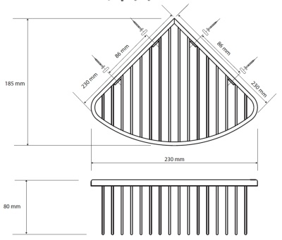 Полка корзина Bemeta Cytro 146208312 угловая Хром