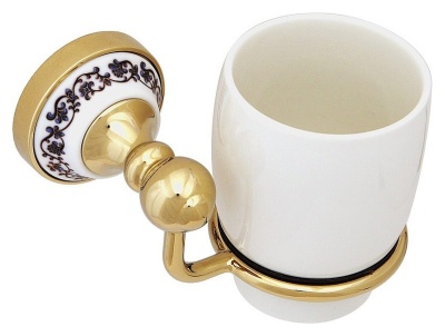 Стакан для зубных щеток Fixsen Bogema Gold FX-78506G Золото Белый Стакан для зубных щеток Fixsen Bogema Gold FX-78506G Золото Белый