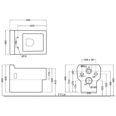 Унитаз Jaquar Fonte FNS-WHT-40951 подвесной с сиденьем Микролифт