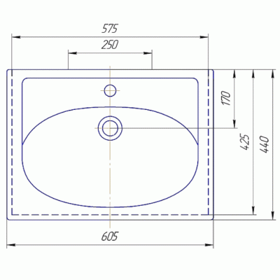 Комплект мебели для ванной Aquanet Рондо 60 195703 подвесной Белый