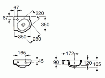 Раковина Roca Meridian N 35 32724C000 Белая