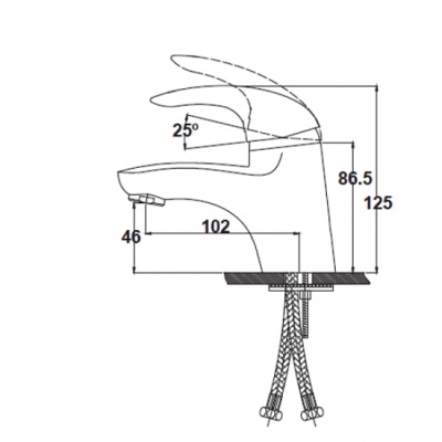 Смеситель для раковины Kaiser Safira 15011 Хром