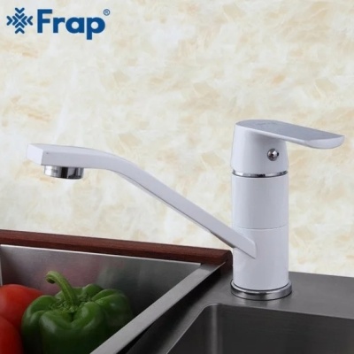 Смеситель для кухни Frap F453 Белый Хром