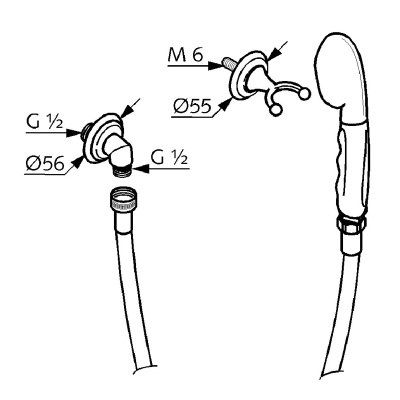 Душевой гарнитур Kludi Adlon 2710545 Золото 23 карат