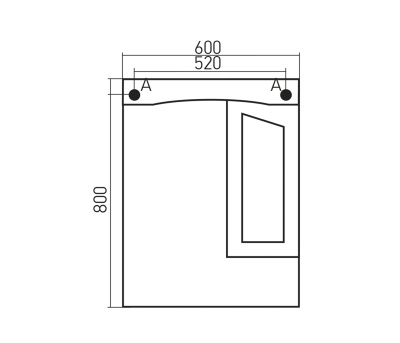 Зеркало со шкафом Mixline Крит 60 534218 Патина золото