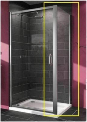 Боковая стенка Huppe Serie X1 900х800х1900 140503.069.321 (120503.069.321) Глянцевый хром