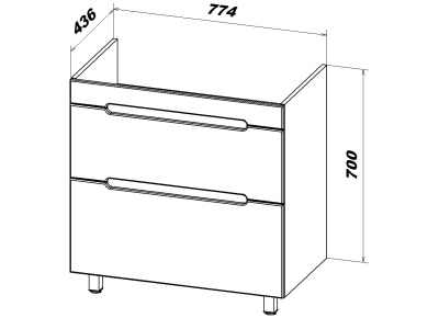 Тумба под раковину San Star Адель 80 170.1-1.4.1. Белая
