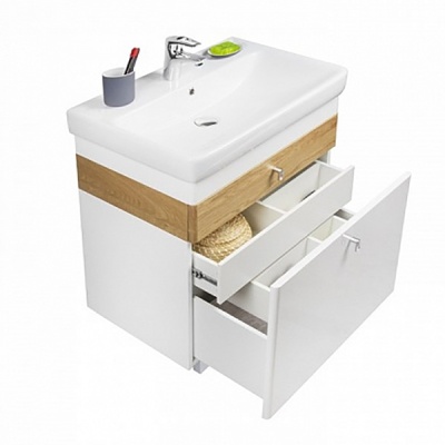 Тумба с раковиной Iddis Carlow 70 Белая Дерево