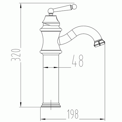 Смеситель для раковины Milacio Yeste MC.507.BR Бронза