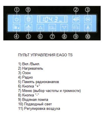 Акриловая ванна Eago AM152JDTS-1Z С гидромассажем