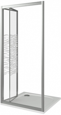 Душевая дверь в нишу Good Door Infinity SD-100-W-CH 100 профиль Хром стекло с рисунком